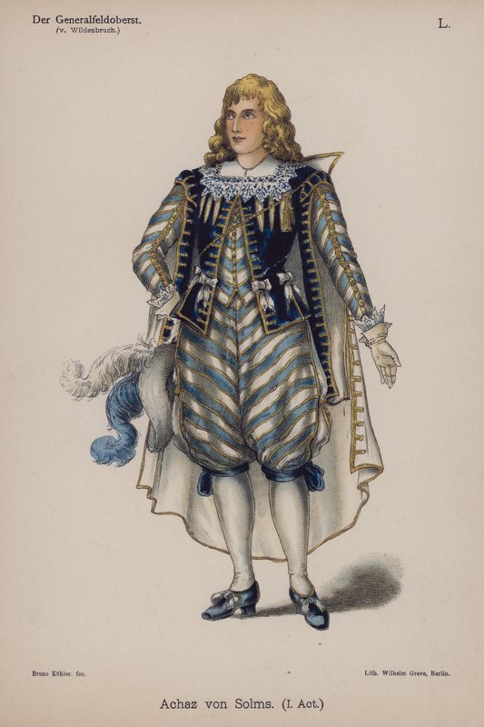 Achaz von Solms, z Der Generalfeldoberst od Ernsta von Wildenbruch (barevné lito) od German School