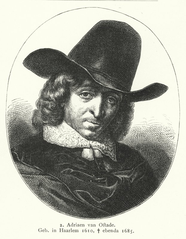 Adriaen van Ostade, malíř holandského zlatého věku (rytina) od German School