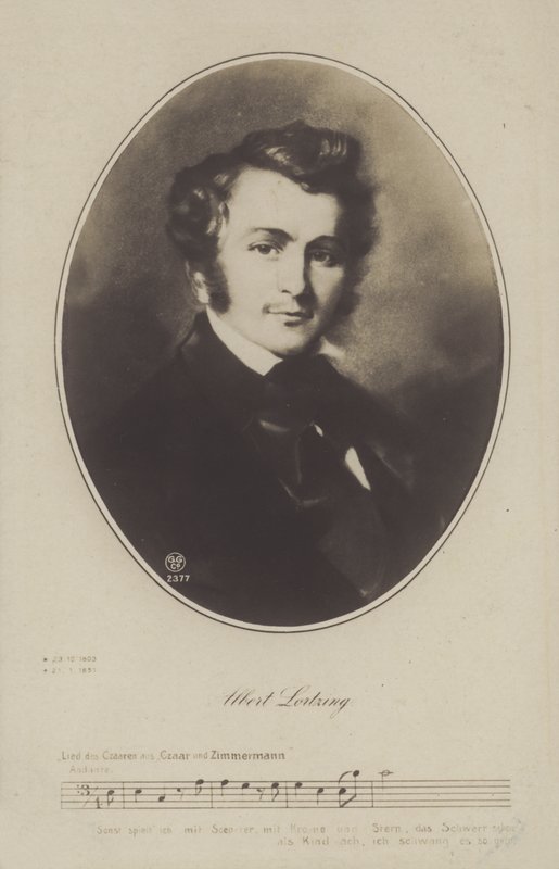 Albert Lortzing , německý skladatel, herec a zpěvák (litho) od German School