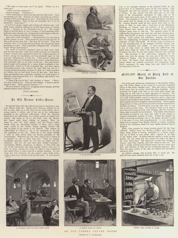 Stará vídeňská kavárna (litho) od German School