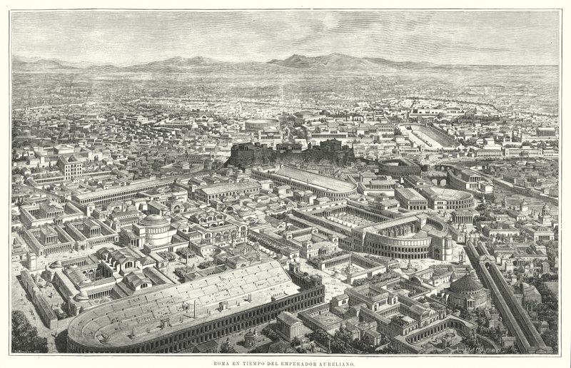 Starověký Řím v době císaře Marka Aurelia od German School