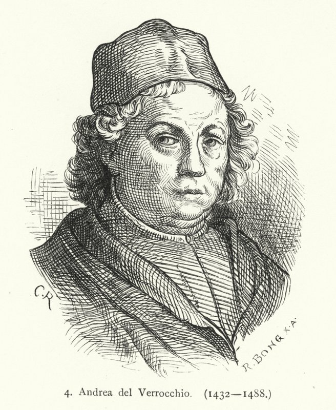 Andrea del Verrocchio , italský renesanční malíř, sochař a zlatník (rytina) od German School