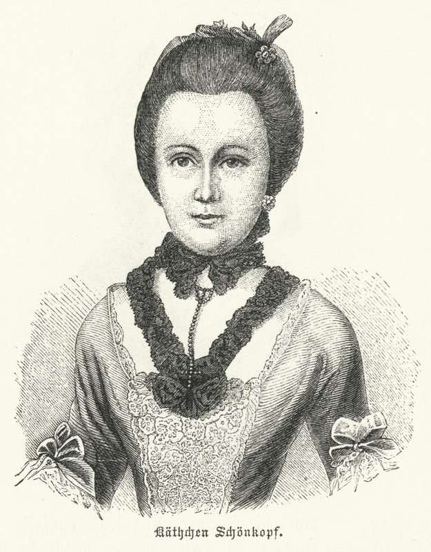 Anna Katharina Schoenkopf (1746-1810), inspirace pro německého autora Johanna Wolfganga Goethese milostné básně Annettenlieder od German School
