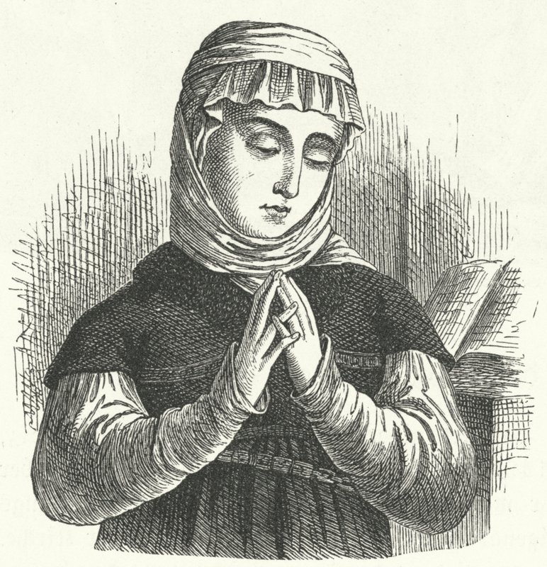 Anna Reinhard, manželka Huldrycha Zwingliho, vůdčí osobnost reformace ve Švýcarsku (rytina) od German School