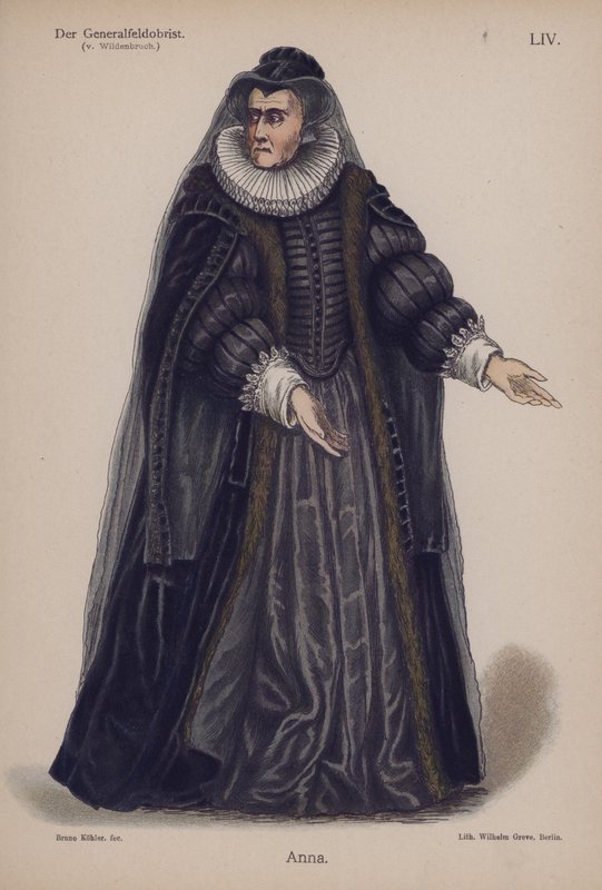 Anna, z Der Generalfeldoberst od Ernsta von Wildenbruch (barevné lito) od German School
