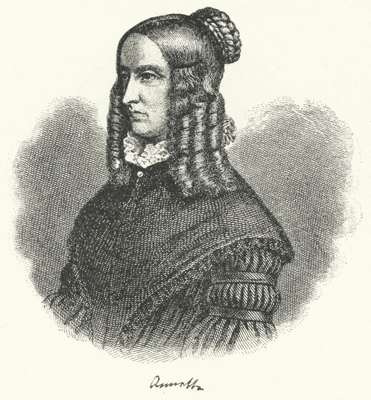 Annette von Droste-Hulshoff, německý spisovatel a skladatel (rytina) od German School