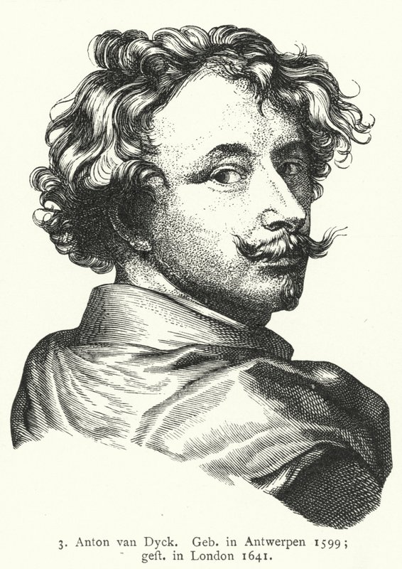 Anthony van Dyck , vlámský barokní umělec (rytina) od German School
