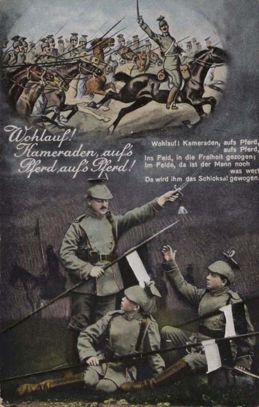 Vstaň! Soudruzi, na vaše koně, na vaše koně! (barva lito) od German School