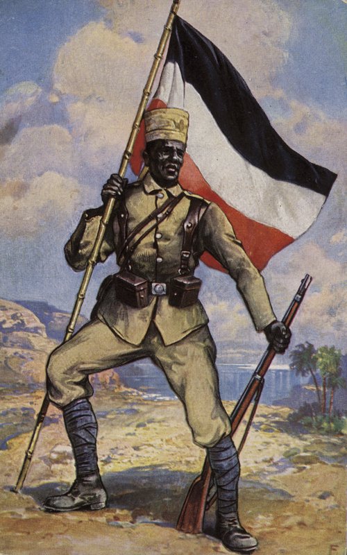 Askari, koloniální voják z první světové války z německé východní Afriky od German School