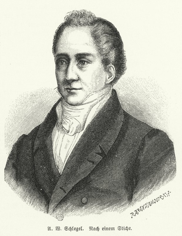 August Wilhelm Schlegel , německý básník a překladatel (litho) od German School