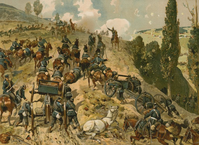 Bitva u Spicheren, francouzsko-pruská válka, 6. srpna 1870 od German School
