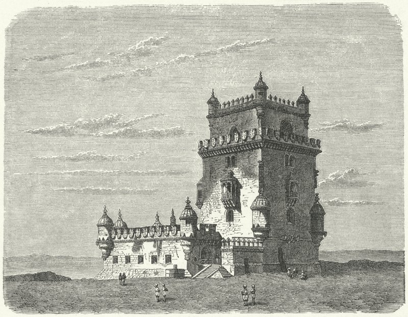 Belémská věž, Lisabon (rytina) od German School