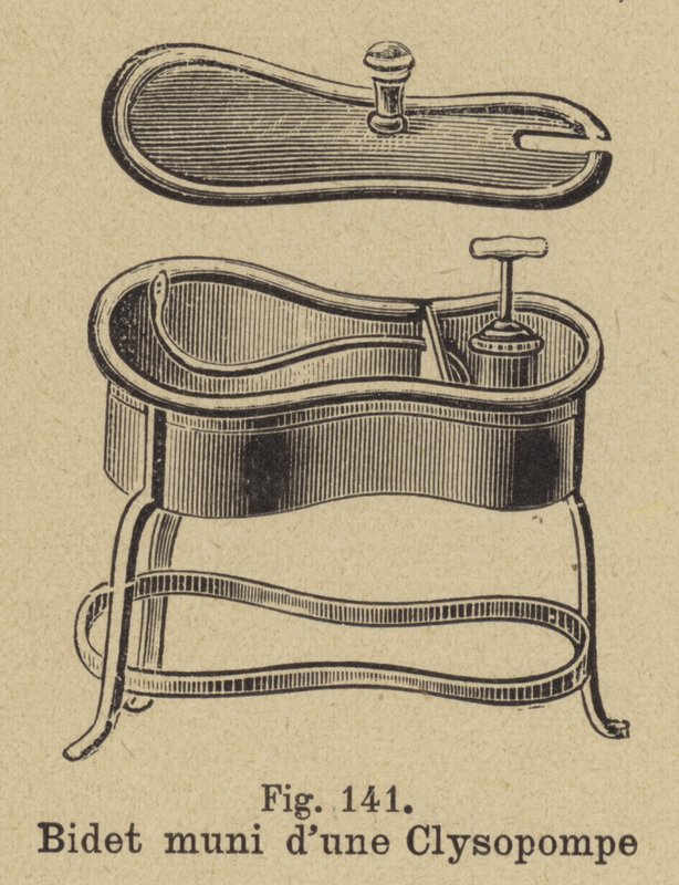 Bidet vybavený klystýrovou pumpou od German School