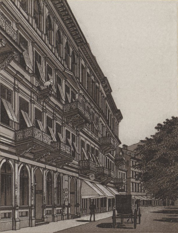 Kavárna Elefant, Stará louka (litho) od German School