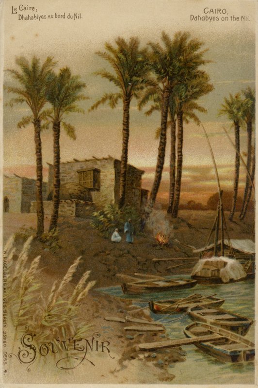 Káhira - Dahabea na Nilu (chromolit) od German School