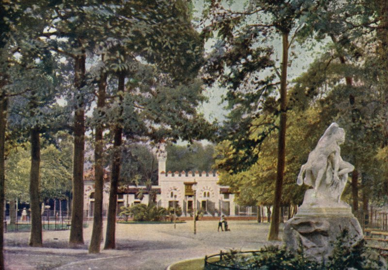 Velbloudí dům, Berlínská zoologická zahrada, Německo (barevné lito) od German School