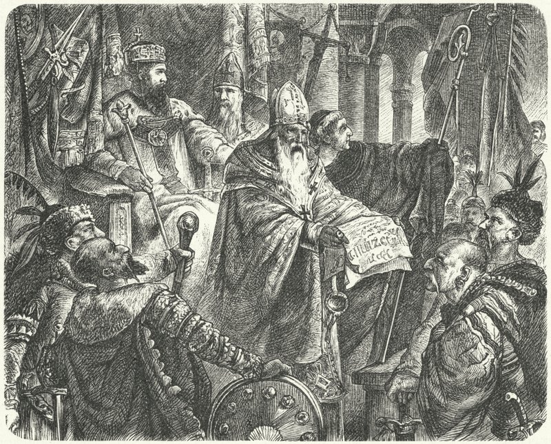 Kazimír III Polska vyhlašuje statut Wislicy od German School