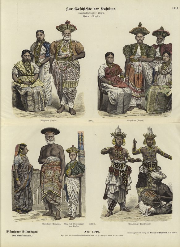 Cejlonské kostýmy, 1880 od German School