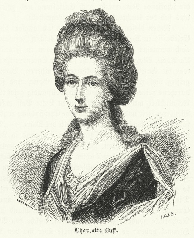 Charlotte Buff, mladická známá a předmět lásky Johanna Wolfganga Goetha od German School