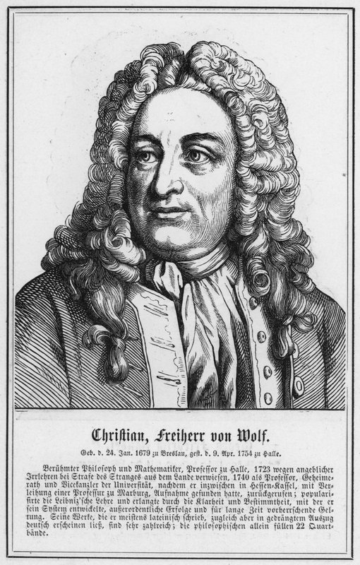 Christian, Freiherr von Wolf (rytina) od German School