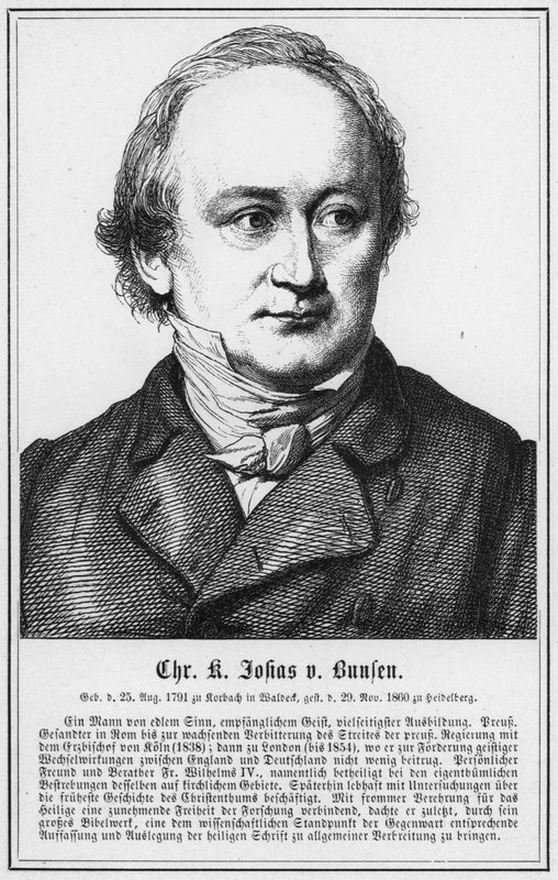 Christian Karl Josias von Bunsen (rytina) od German School