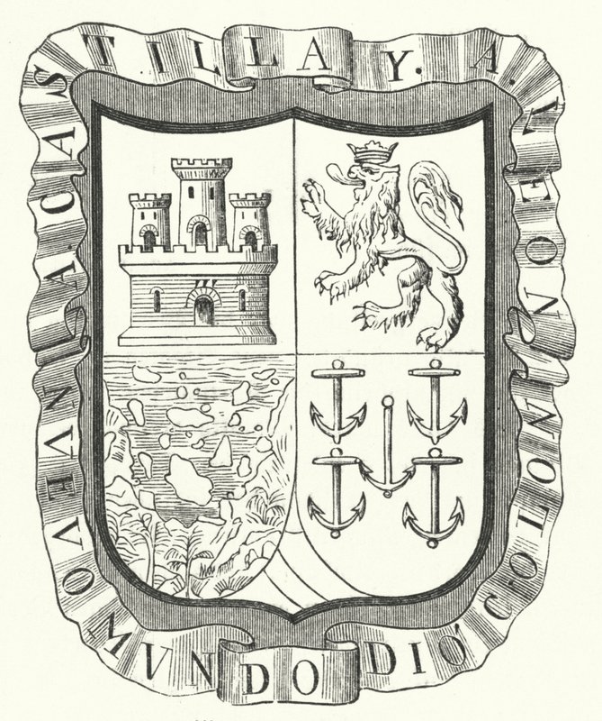 Erb Kryštofa Kolumba (rytina) od German School