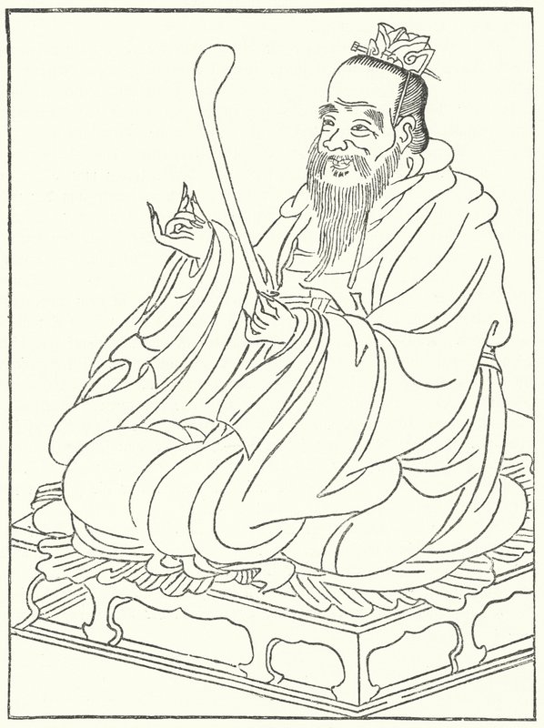 Konfucius, starověký čínský filozof (551-479 př.nl) (rytina) od German School
