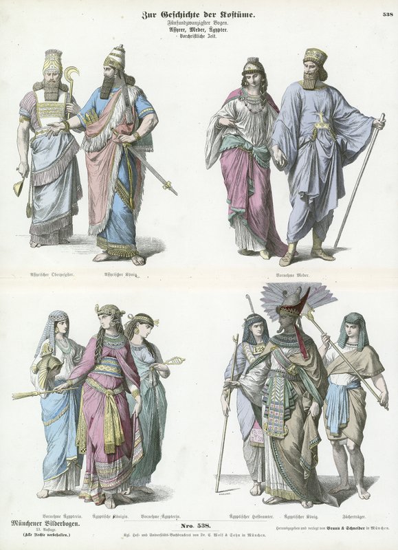 Kostýmy starověkých Asyřanů, Médů a Egypťanů od German School