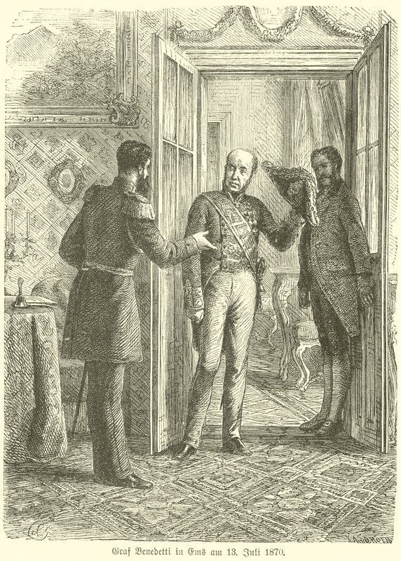 Hrabě Benedetti v Ems, 13. července 1870 od German School