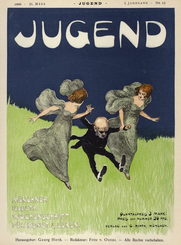 Ilustrace na obálce časopisu Jugend, 1896 od German School