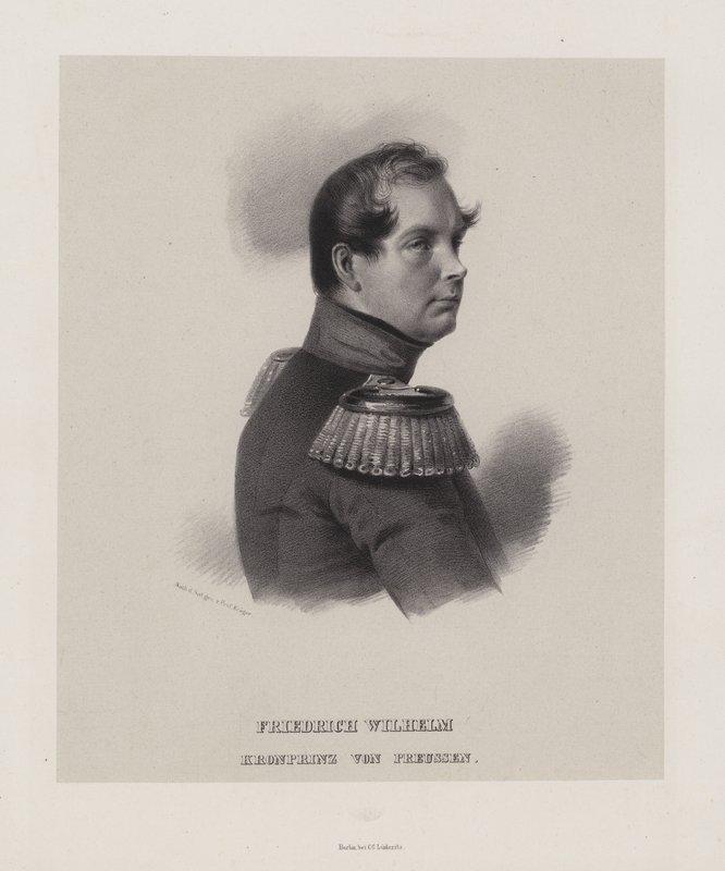 Korunní princ Frederick William Pruský (litho) od German School