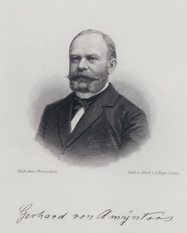 Dagobert von Gerhardt , německý voják, básník a romanopisec (rytina) od German School