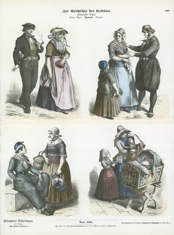 Holandské kostýmy, 19. století od German School