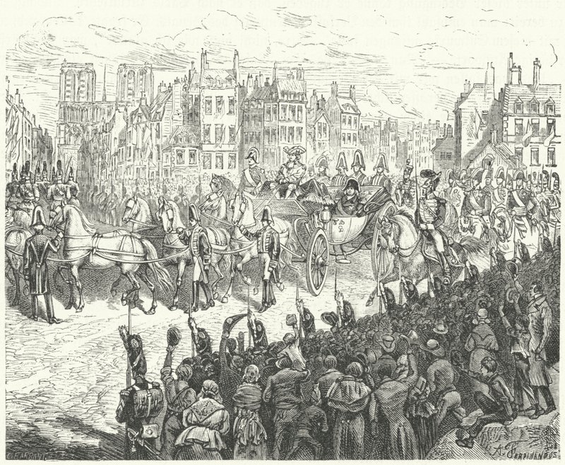 Vstup krále Ludvíka XVIII do Paříže, 1814 od German School