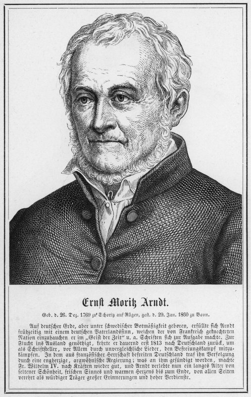 Ernst Morik Arndt (rytina) od German School