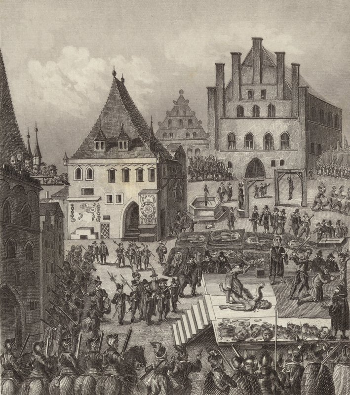 Poprava českých protestantských povstaleckých vůdců v Praze od German School