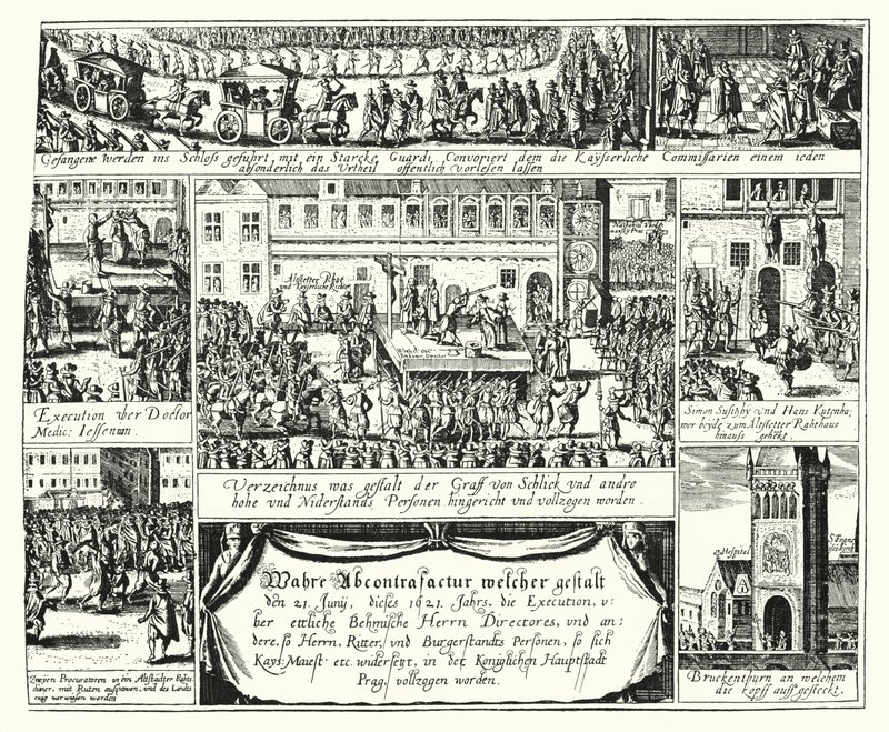 Poprava odpůrců císaře Svaté říše římské Ferdinanda II v Praze od German School
