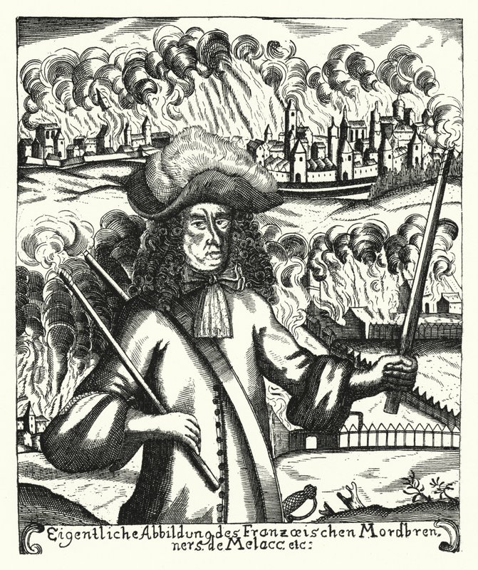 Ezechiel du Mas, Comte de Melac, francouzský voják (rytina) od German School