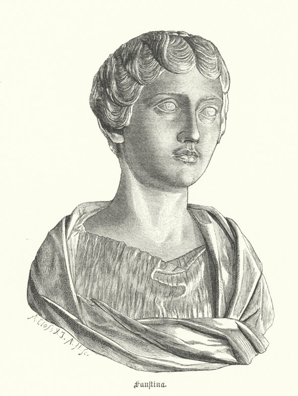 Faustina mladší, manželka římského císaře Marca Aurelia (rytina) od German School