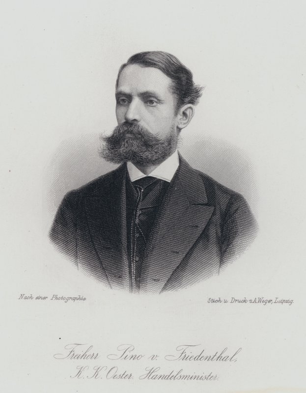Felix Pino von Friedenthal , rakouský státní úředník a politik (rytina) od German School