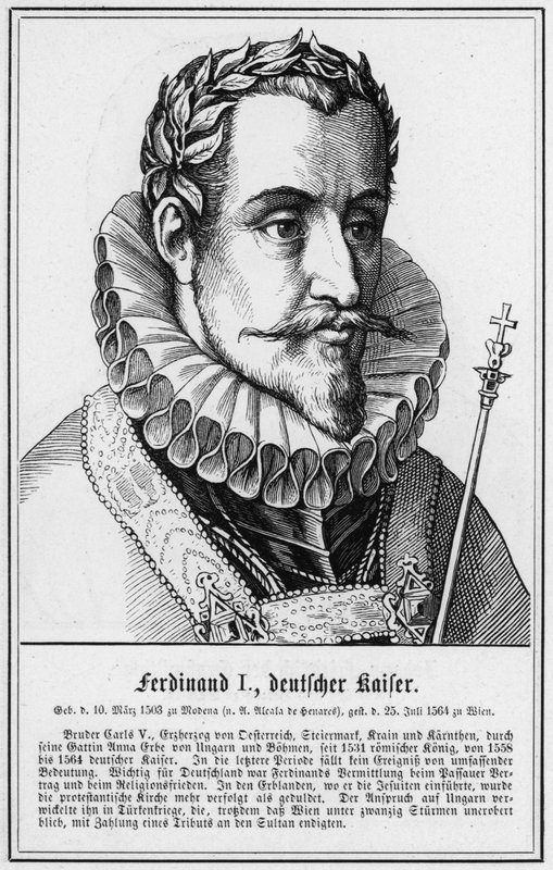 Ferdinand I, Deutscher Kaiser (rytina) od German School