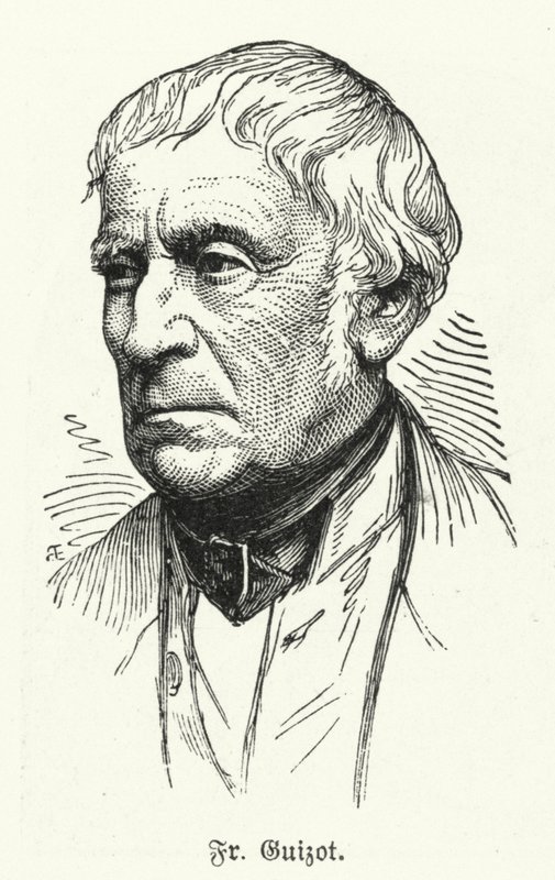 Francois Guizot , francouzský historik a státník (litho) od German School