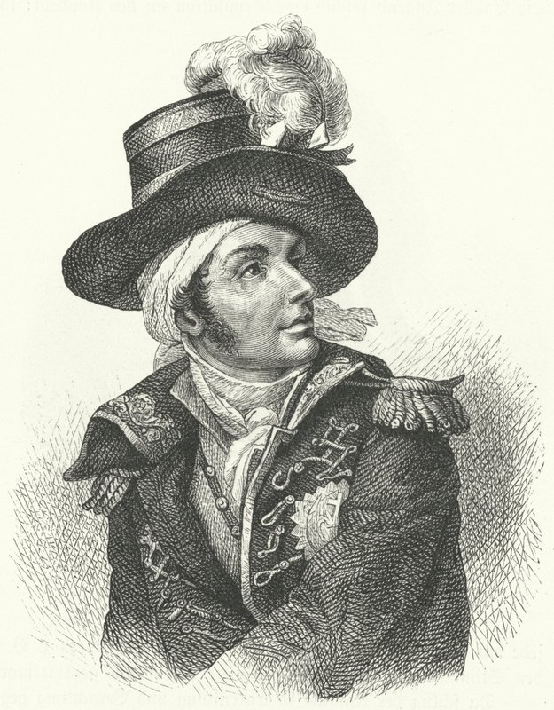 Francois de Charette, francouzský roajalistický voják a politik, který byl jedním z vůdců povstání Vendee proti francouzskému revolučnímu režimu (rytina) od German School