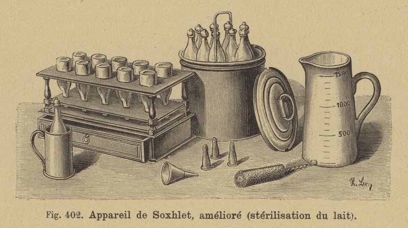 Franz von Soxhlets zlepšil přístroj na sterilizaci mléka od German School