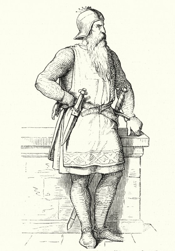 Frederick Barbarossa, král Německa a Itálie a císař Svaté říše římské (rytina) od German School