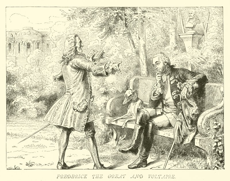 Fridrich Veliký a Voltaire od German School