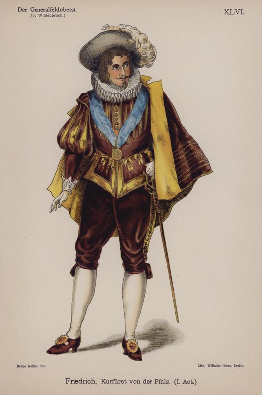 Friedrich, vévoda z Falce, z Der Generalfeldoberst od Ernsta von Wildenbruch (barevné lito) od German School