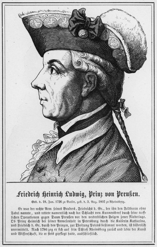 Friedrich Heinrich Ludwig, princ z Pruska (rytina) od German School