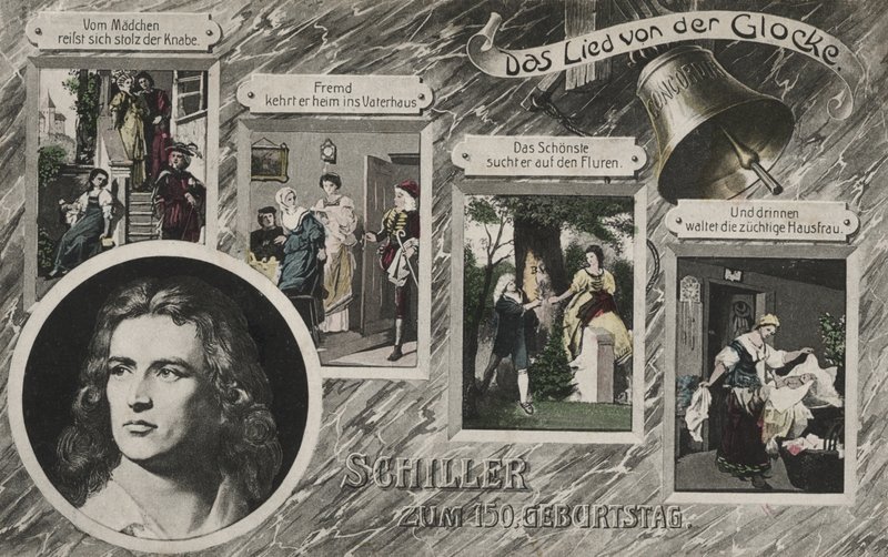 Friedrich Schiller (barevné lito) od German School