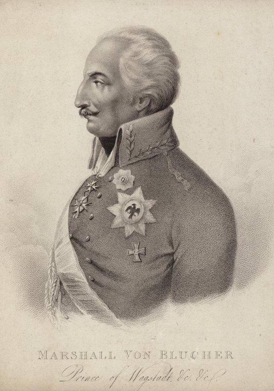 Gebhard von Blucher, pruský polní maršál (rytina) od German School